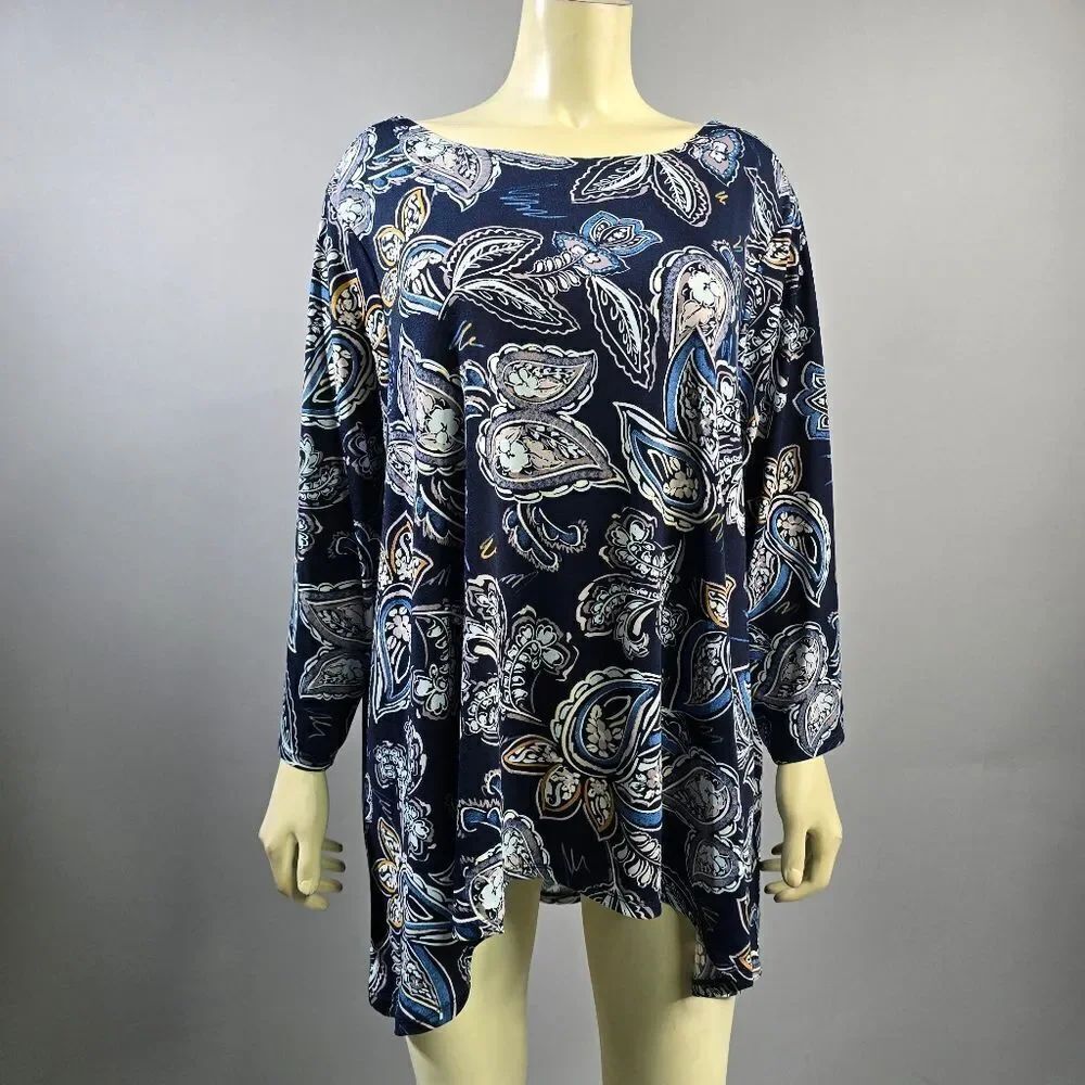 Zac & Rachel 2x Blue Paisley Tunic R7